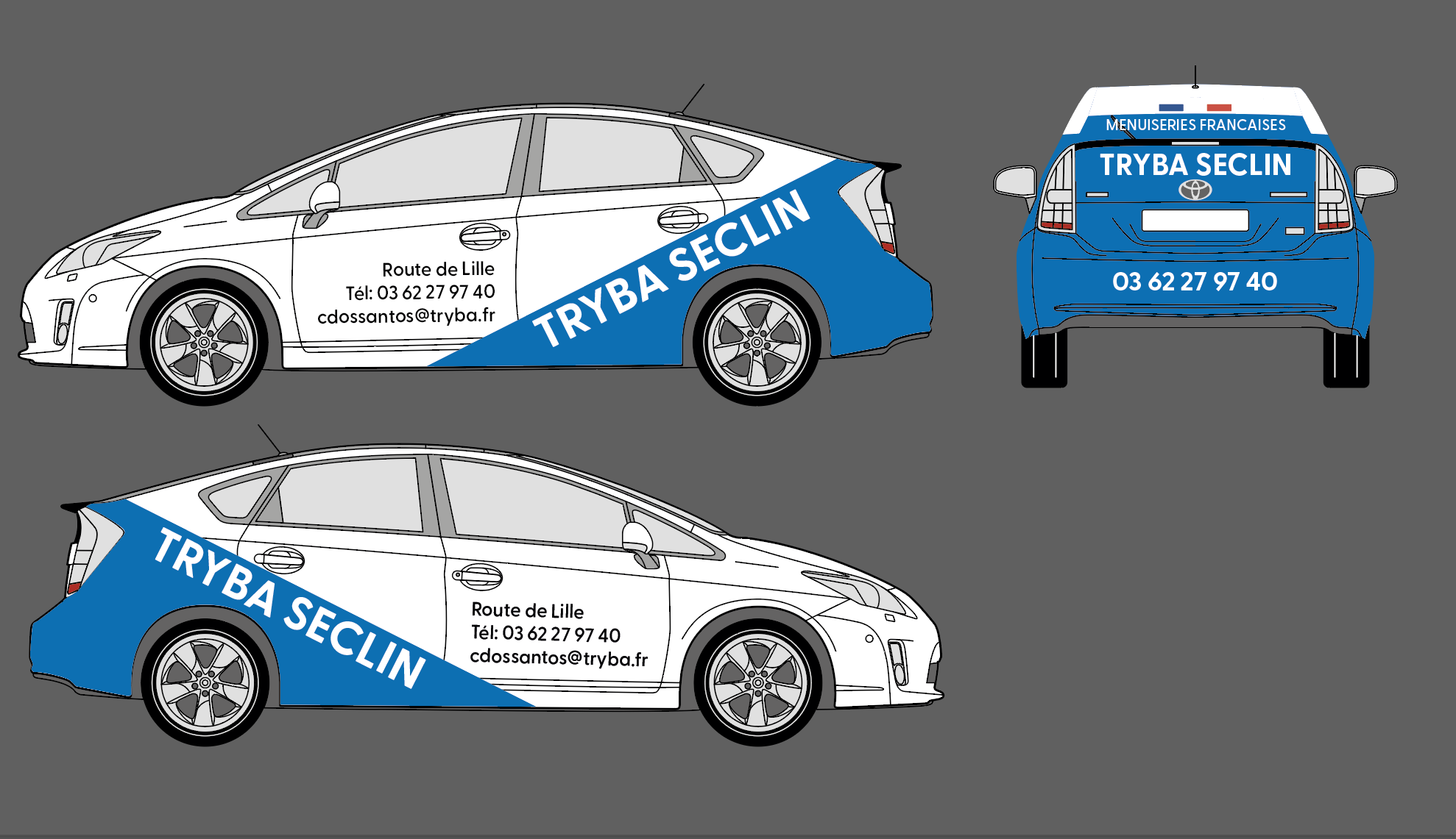 Michael se charge de la création graphique du covering jusqu'à la pose