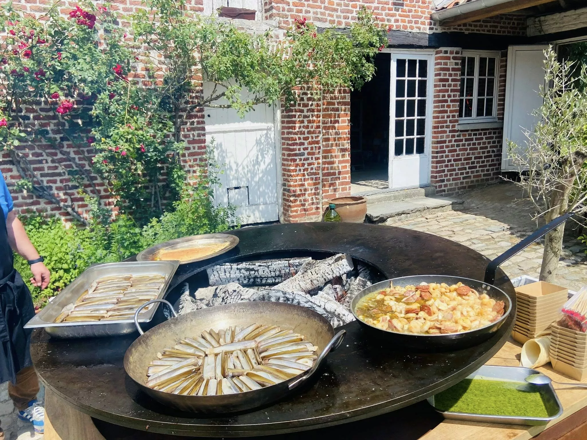 Brasero mobile pour fêtes, mariages, communions, événements familiaux ou d'entreprises