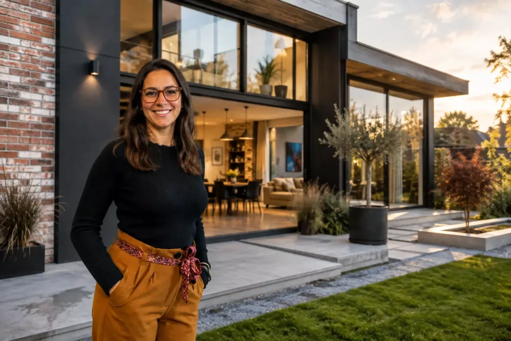 Laurie Da Costa devant une demeure de charme, un espace atypique